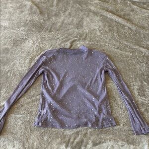 Elegant Purple Women's Sheer Top